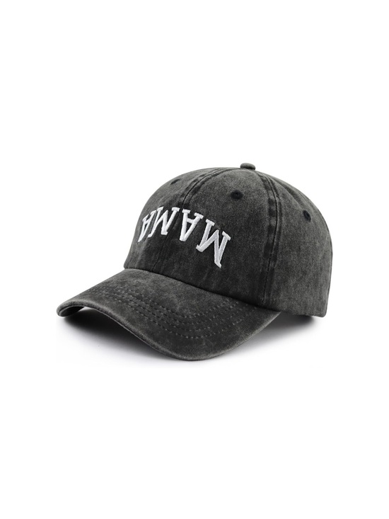 Accessories - NWOT Mama Embroidered Distressed Hat - Charcoal Gray New